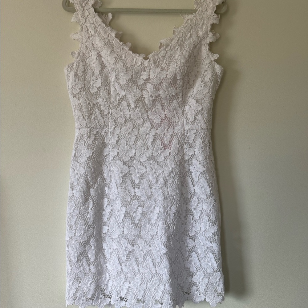 Lilly Pulitzer Resort White Lace Sleeveless Fit & Flare Dress Size 10 NWT